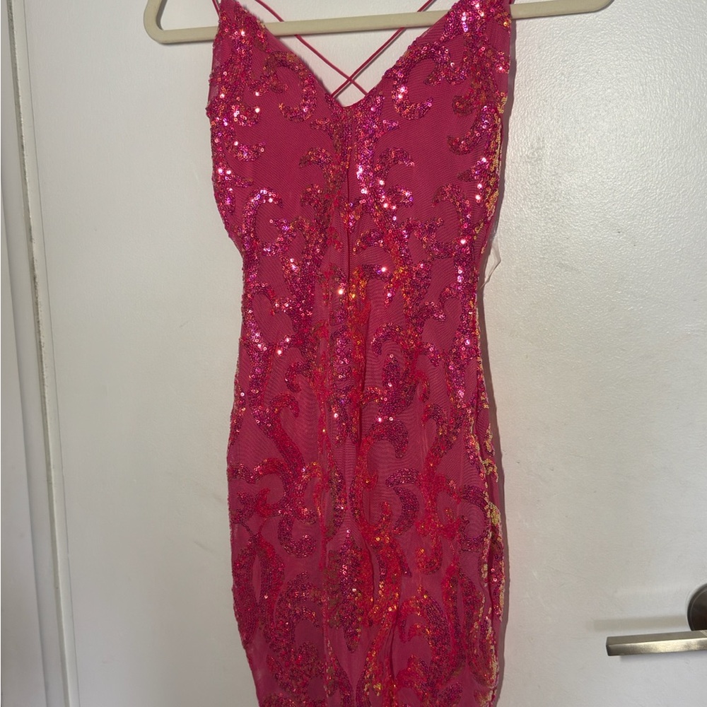 Windsor Pink Bodycon Dress Spaghetti Strap Night Out